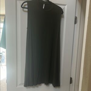 Olive Knit Sleeveless Dress